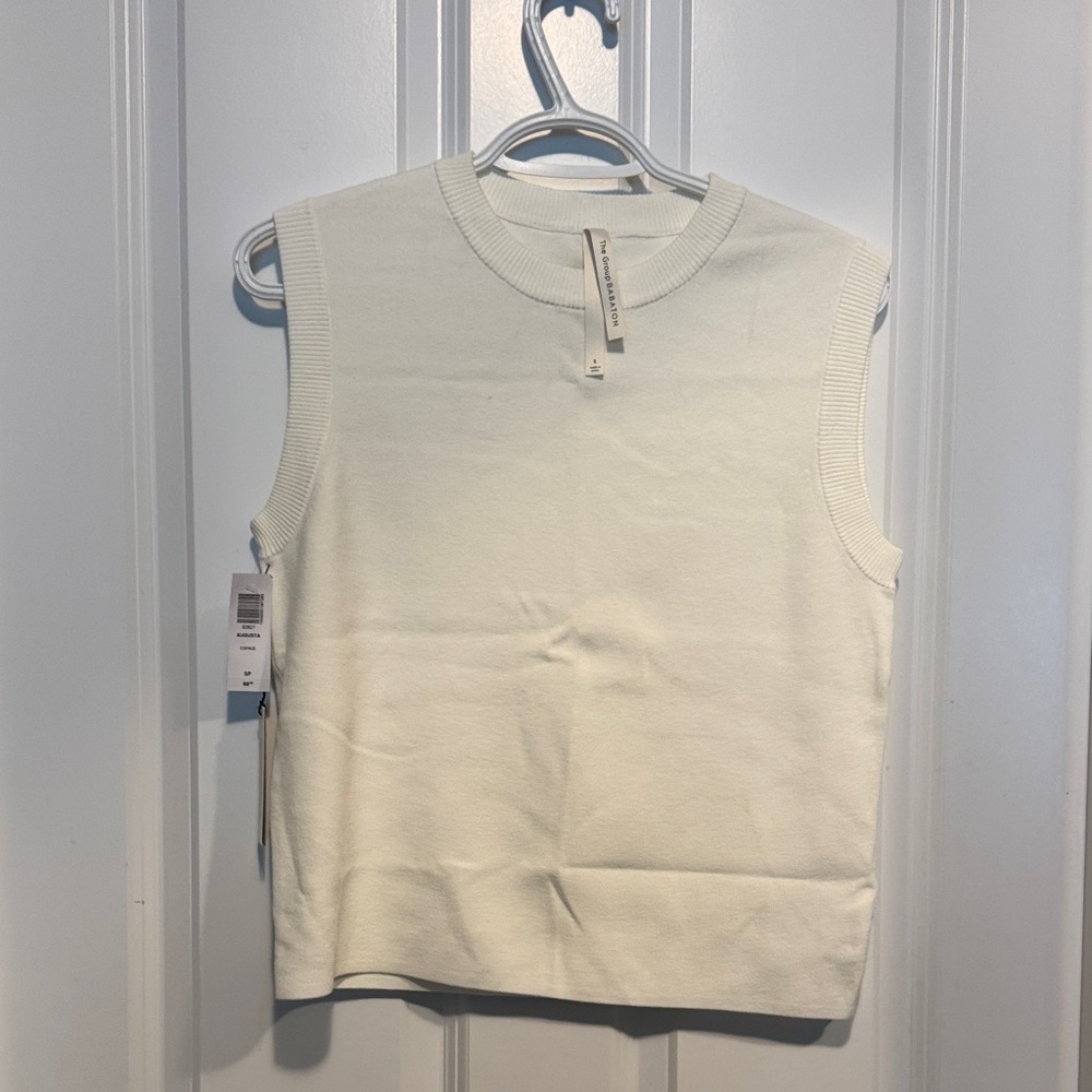 Babaton Cream Knit Sleeveless Top